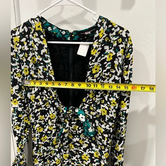 PROENZA SCHOULER Women's Wildflower-Print Georgette Midi Dress Size 4 in Black - Picture 15 of 15